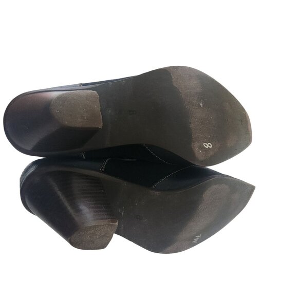 Womens Blue Suede Mules Square Toe Western Design Size 8 - Picture 10 of 10